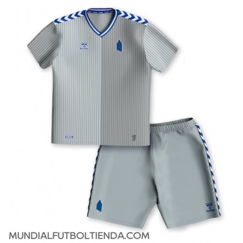 Camiseta Everton Tercera Equipación Replica 2023-24 para niños mangas cortas (+ Pantalones cortos)